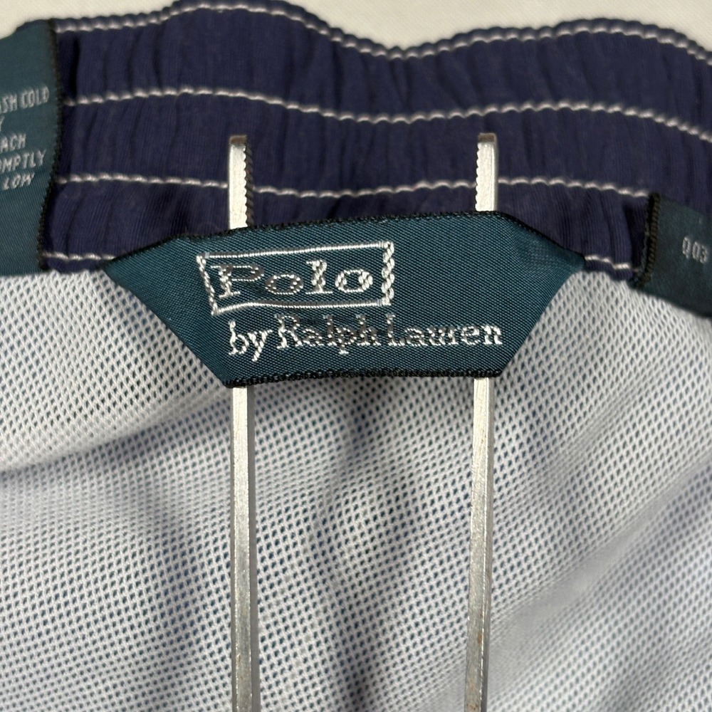 Polo Ralph Lauren Swim Trunks Mens XL Cargo Blue Drawstring Pony Logo - Picture 4 of 12